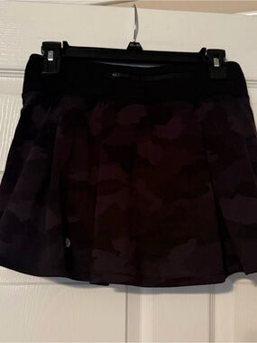 Lululemon Athletic Skort in Black/Cammo Pattern